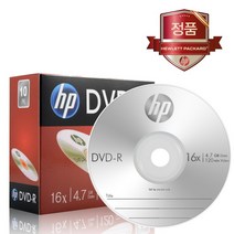 HP DVD-R 4.7GB 16배속 SLIMCASE 10장PACK 공DVD, 단품