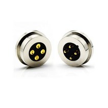1 쌍 스프링로드 마그네틱 포고 핀 커넥터 4 피치 13.5mm 스루 홀 남성 여성 2A 5V DC 전원 충전 프로브, 01 4PIN, 02 3sets