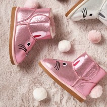 [스토] 리틀 래빗 퍼 부츠_pink glitter