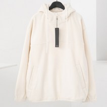 브이와이 남자 부드러운 플리스 스트링 후드 아노락 티셔츠