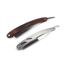 바버샵 클래식 일자 면도기 외날 면도기 접이식 GN-01, 우드 접이식 면도기