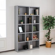 사무실 집무실 서재 책트로피 진열 수납장(120cm 7색) 책꽂이 선반 심플 LP, 블랙화이트