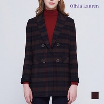 올리비아로렌 아울렛 이월 겨울 체크 버튼장식 자켓 VOPFUVW9221