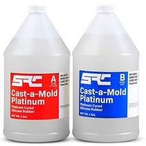 특수 레진 및 화학 Cast-A-Mold 플래티넘(7 6L(2갤런) 키트) - 실리콘 몰드 제작 키트 식품 등급 플래티넘 경화 고무 에폭시 폴리우레탄 수지를 주조하기 위한 2파트, 2 Gal