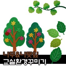 펠트 나무잎 나무 봄 환경구성 용품 / 어린이집 유치원 신학기 교실꾸미기, 3500양나무_유니아트, 1