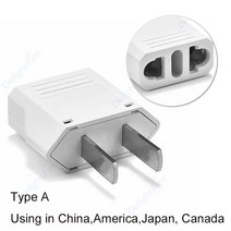인테리어3-100pcs EU 플러그 어댑터 US-EU CN-EU 여행 전기 KR 유로 변환기 전원 소켓 AC 콘센트, 미국 화이트_3개