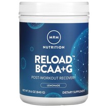 MRM 엠알엠 BCAA+G 재로드 운동 후 회복 레모네이드 29.6 oz (840 g) - 29.6 oz, 상품설명참조
