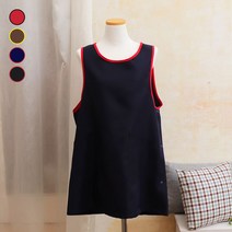 BW4725EB 원피스형 홀 버튼 목끈형 앞치마 노인용품 기본 미술 무지 배색 성인 손님용 업소용 구김없는셔츠 미용 프랜차이즈 미용실 음식점 단색 카페 요리 공예 간이 서빙 미술가정수예리빙홈 다용도 fg-02574 핸드메이드, 원피스형 앞치마_레드