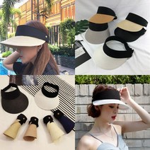 골프 여성 썬캡 연예인 패션 돌돌이 모자 여름 페도라, 베이지