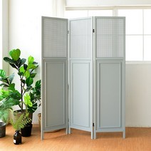 웨인스B 벌집 육각우드 타공판 원목3단 파티션(H1750) 카페 사무용공간 인테리어 칸막이, 스카이그레이