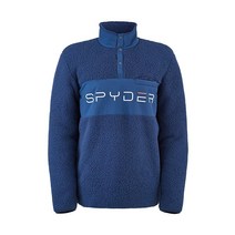 스파이더 Spyder 남성용 액티브 스포츠 비스타 스냅 플리스 풀오버 티 데님 L 가성비 추천 미국직구, Large