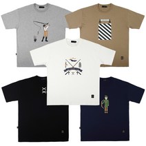 [리오베니슨] 오버핏 드롭숄더 그래픽 반팔 프린트티 남자 반팔티 커플티 남녀공용 [창고정리세일 재고소진시종료]