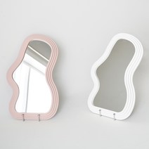 바이뷰틸리티 웨이브 물결 화장대거울 카페거울 인테리어벽거, 핑크
