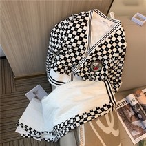 여성 명품스타일 체커보드 트레이닝복 세트 간절기 나들이복 상하의 빅사이즈 투피스