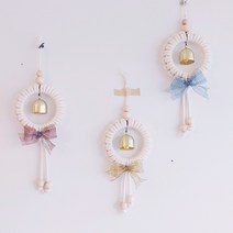 [DIY 키트]마크라메 쁘띠 도어벨 현관문종 만들기 취미 KIT 단체주문 공예재료 패키지, 블루