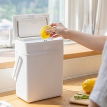 창신리빙 프랑코 모노 원터치 싱크대 음식물 쓰레기통 5L, 블랙