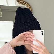 양놀 여성 데일리 무지 니트 비니