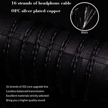 mmcx케이블 SYRNARN16 코어 이어폰 케이블 골드 실버 도금 OFC 구리 2Pin 0.78mm MMCX QDC DIY 헤드폰 커넥, 04 Black_01 1M(16strand)