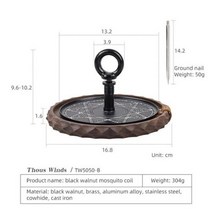 모기향 트레이 도구 야외 여행 하이킹 캠핑 장비 검은 호두나무 걸이식 홀더, 02 Black walnut, Black walnut