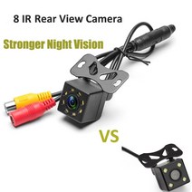 자동차전방카메라 블랙박스 차량 car rear view camera universal 12 led 야간 자동 주차 모니터 ccd 방수 480p 170 degree wide hd, 비디오 전원 케이블