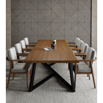 6인용 8인용 대형 회의 테이블 원목 10인테이블 2400 우드슬랩, 200x80x75 두께 5 cm