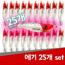 현진피싱 왕눈이 반짝이 에기 set 25개 15개 쭈꾸미 갑오징어 한치 문어 왕발 수박 옥수수 색동에기, A-17 금동이 25개