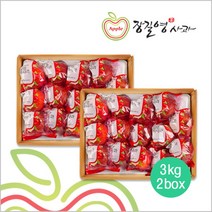 [장길영사과] 세척사과 3kg+3kg(20~30과), 2개, 상세 설명 참조