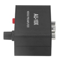 헤드폰 앰프 증폭기 3.5mm 입력 출력이있는 20db 스테레오 사운드 신호 포노 프리 핫, 없음