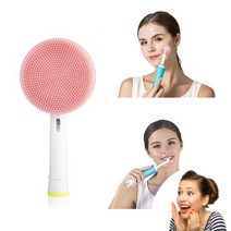 오랄비 전동칫솔 호환용 페이셜 클렌징 브러쉬 헤드 / 칫솔모클렌징브러쉬 / 딥클렌징 / 핑크+화이트 블루+화이트 / 2개입