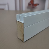 선홈통 측구 지붕 처마 상자홈통 우수관로 밴딩 빗물, 90cm 화이트 홈 모델과 내부 나무