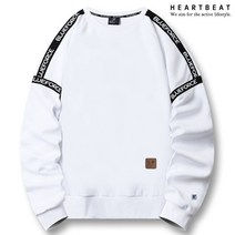 하트비트 지텔리 맨투맨 오버핏 라운드 긴팔 티셔츠 레터링 커플룩 단체복 남자 여자 남여공용 커플티 빅사이즈 단체티