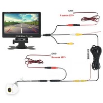 7인치모니터 mjdoud 12 24v 7 인치 ahd 1024600 차량용 모니터 후방 카메라 보안 카메라 주차 시스템 대시 237, 700ahd-wehs-6m
