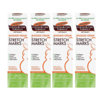 Palmers 파머스 코코아 버터 마사지 크림 튼살크림 4.4oz(125g) 4개 Massage Cream for Stretch Marks & Pregnancy Skin Care