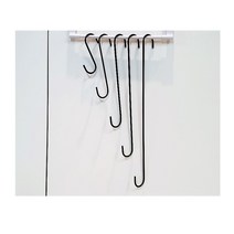 S자 스틸 고리 블랙 (12/20/30/40/50cm) 5종 전시 소품 진열 정리 상품, 50cm