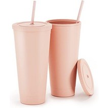 maars® 단열 여행용 텀블러 32oz. | 이중 벽 아크릴 | 3팩, 2팩, 매트 블러셔