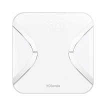 유란다 스마트 웨이트 스케일 체지방계, White, CS20F