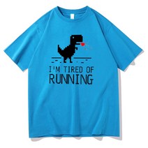 아두이노 Frontend 프로그래머 셔츠 Chrome Dino Geek 해커 코더 선물 웹 개발자 Tshirt Mens Cotton Tee I, 03 Light Blue_06 XXXL