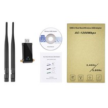 1200Mbps 무선 WiFi 어댑터 RTL8812BU 2.4G 5G USB3.0 동글 802.11ac 네트워크 Windows XP/10/8/8.1/7/Vist, 01 RTL8812BU