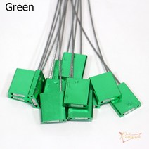 스텐강선 도금 로프 와이어 20pcs 사용자 정의 높은 보안 케이블 씰 금속 컨테이너 철강 와이어 씰 당겨 꽉 알루미늄 배송 태그 물류 30cm, 초록