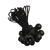 25pcs 캠핑 하이킹 텐트 액세서리 탄성 로프 볼 번지 코드 방수 넥타이 스트랩 블랙, 검정, 협력사
