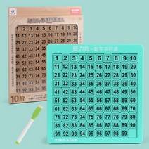 틱톡 어린이 지능개발 수학교구 자석보드 수100판 숫자놀이 슬라이딩 숫자퍼즐, 그린