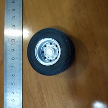 자전거트레일러 1/24 스케일 타이어 모델 다이캐스트 합금 고무 트럭 휠 변형 세미 트레일러 액세서리 디, 01 1 pcs