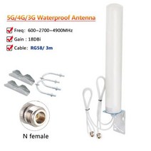통신용 안테나 IP67 방수 5G 4G LTE 3G 옴니 외부 와이파이 공중 고 이득 18, 3m and N female