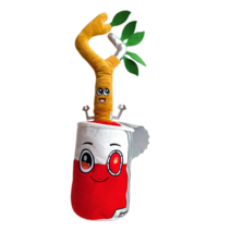 캐릭터쿠션 Lankybox-뮤지컬 우유 인형 상어 나무 버킷 어둠 속에서 빛나는 Ghosty 플러시 베이비 박시/폭시 로봇 음악 완구 미포함, [05] LED 45cm no music