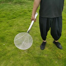 뜰채프레임 접이식 뜰채 살림망 민물 통발 보강 가장자루 대튀김 스테인리스 스틸 대루수저 스틸 실루수저 긴손루수저 그물망 강선자루, 08 지름28손잡이가 길다40(두꺼움3선)총길이63