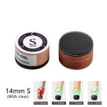 일본 오리지널 수입 KAMUI 큐 팁 당구 당구 큐 KAMUI 팁 14mm SSSMH 스누커 팁 브라운 11mm MMH 당구 액세서리, S-14mm-Clear-Yellow