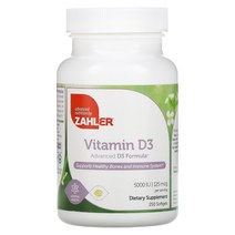 Zahler Vitamin D3 Advanced Formula 50 mcg (2 000 IU) 250 Softgels, 120개, 5000 IU