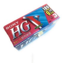 SONY 녹화용 VHS 카세트 테이프 하이그레이드 180분 3PACK 3T-180VHGK