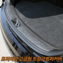 포원 싼타페DM 더프라임 트렁크 도어 범퍼커버 기스방지 랩핑 스티커 몰딩 가드 용품, 01_카본