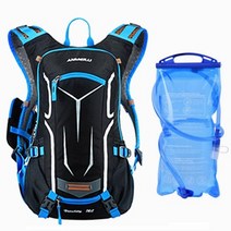 승마가방 방수 자전거 가방 사이클링 배낭 통기성 레인 커버 야외 하이킹 승마 캠핑 수화 18L, [02] with water bag, 02 with water bag, [02] with water bag